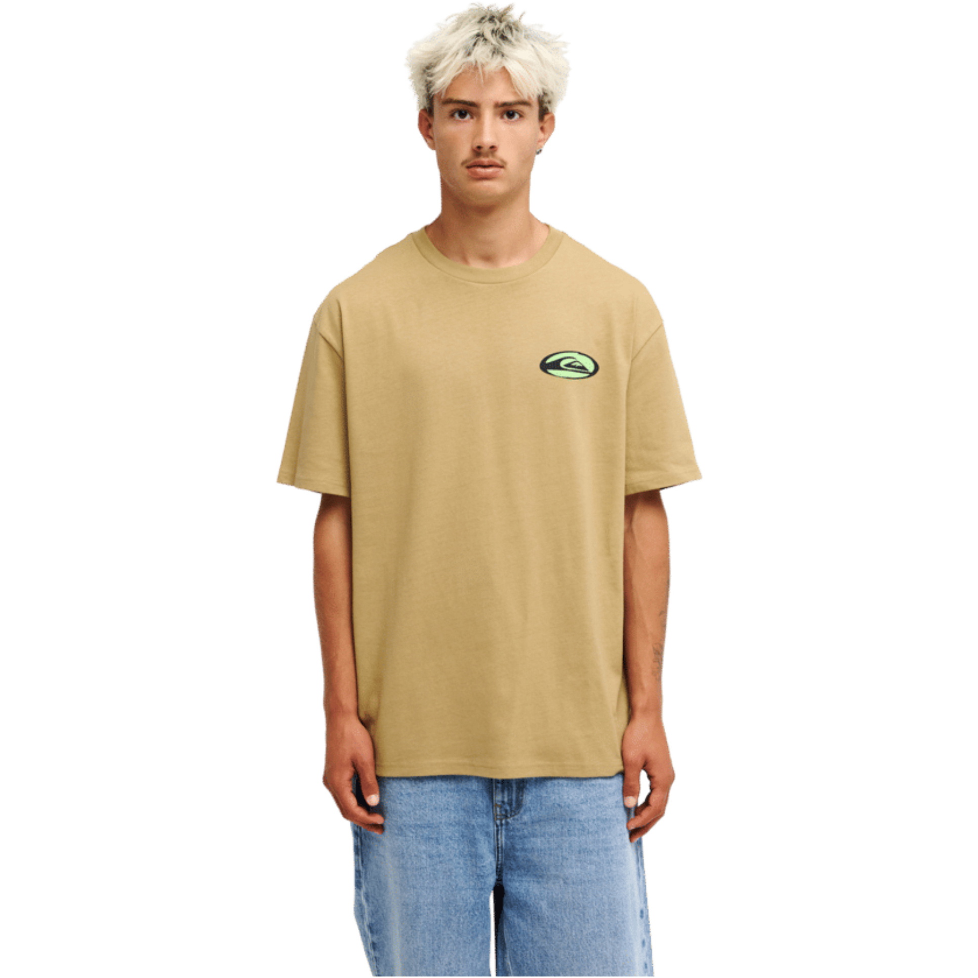 2026 Quiksilver Mens Harbor Short Sleeve T-Shirt EQYZT08450 - Kelp